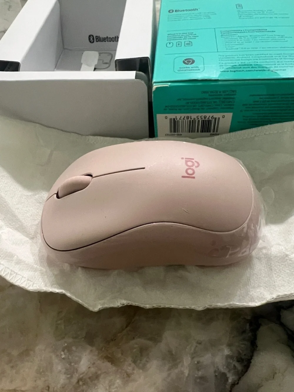Logitech M240 Silent Bluetooth Wireless Mouse - Light Pink - Picture 2 of 7